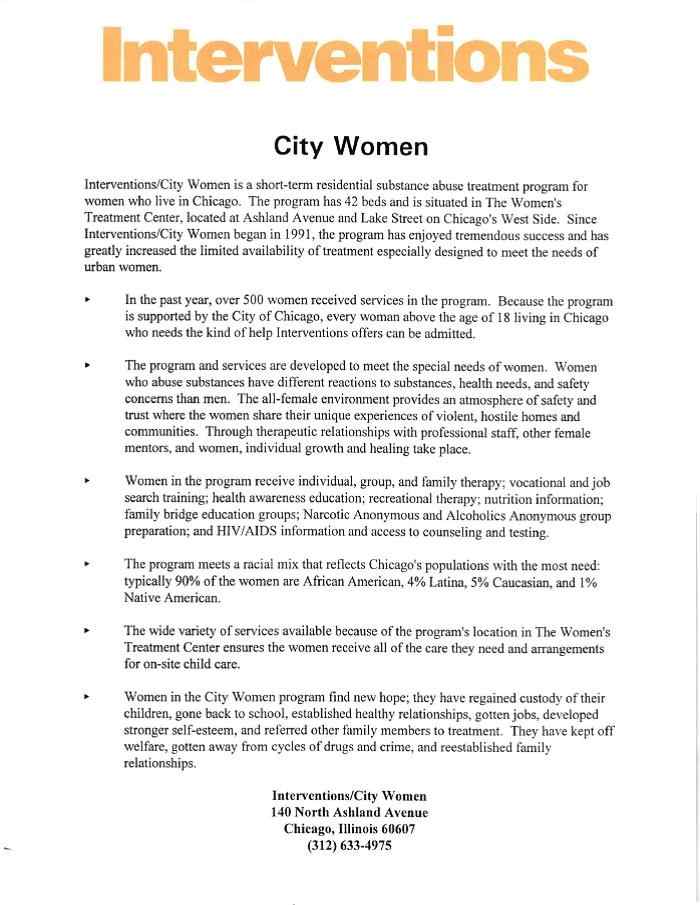 Interventions: City Women